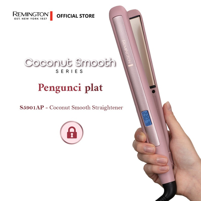Remington Hair Straightener Catokan Pelurus Rambut Coconut Smooth - S5901
